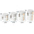 4 Piece Ceramic Canister Set with Wooden Spoons, White