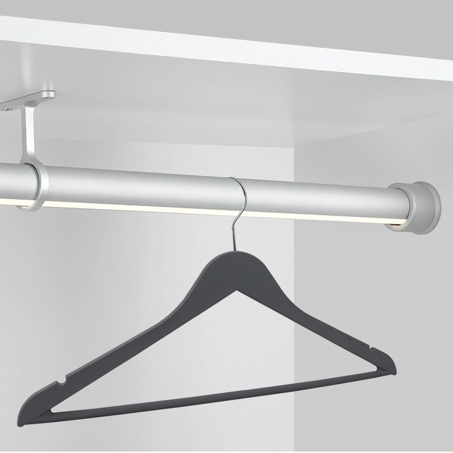 Home Basics Non-Slip Space-Saving Rubberized Plastic Hangers