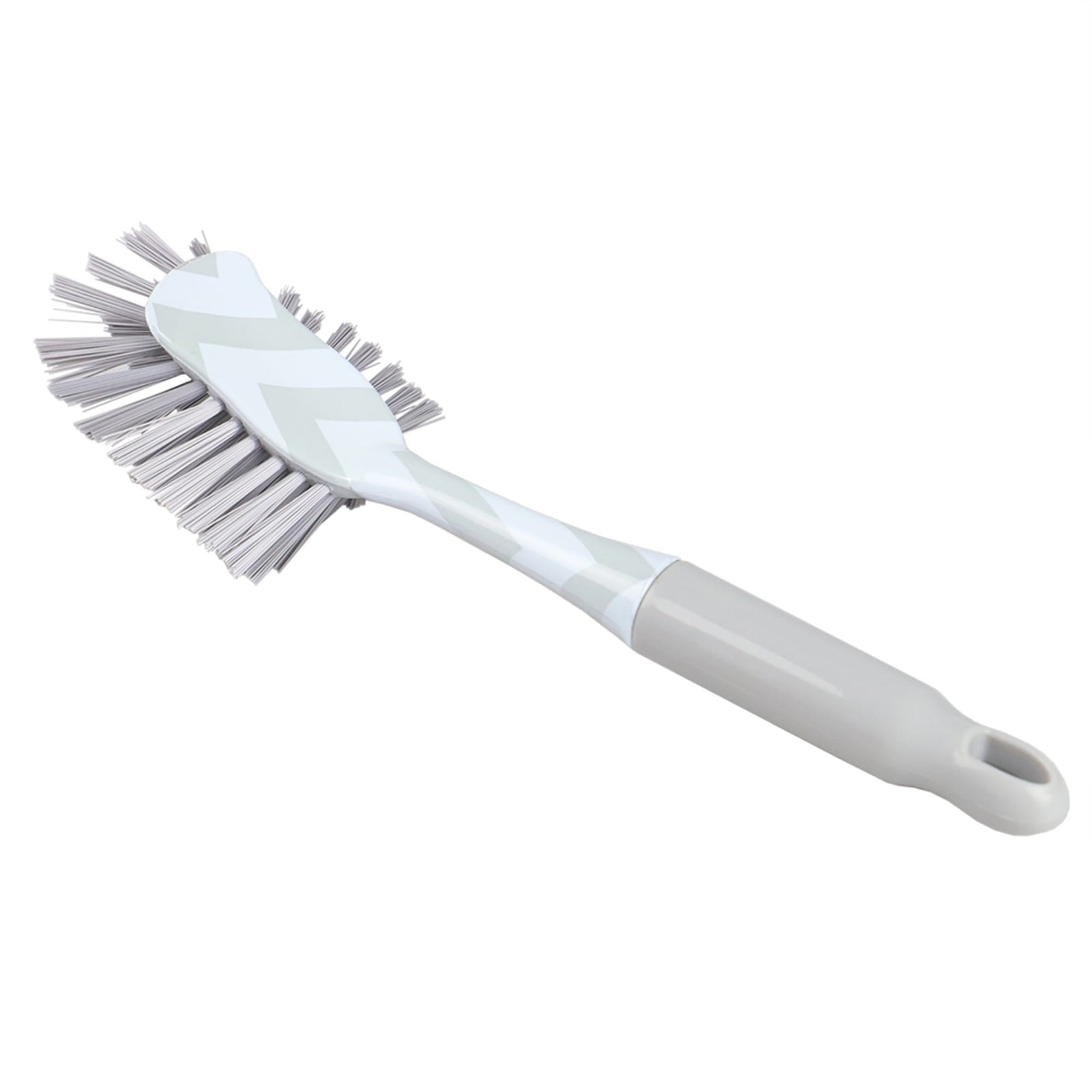 Home Basics Brilliant Dish Brush - Gray & Lime - Non-Slip Handle