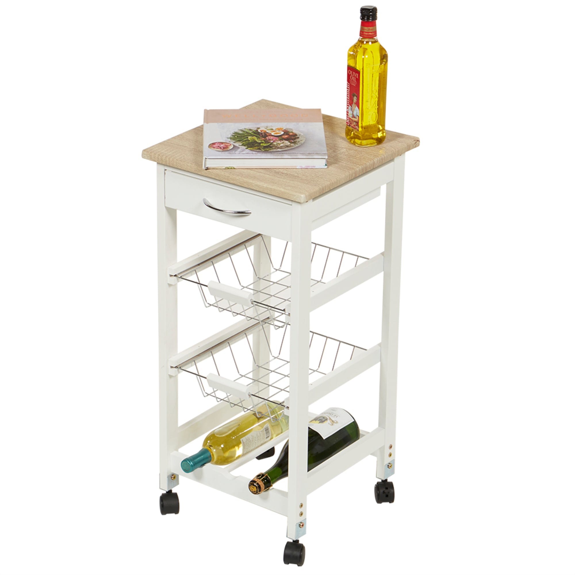 Kitchen Trolley With Drawers And Baskets FURNITURE SHOP HOME BASICS   H10fxc3utvswcpncysko 2048x 