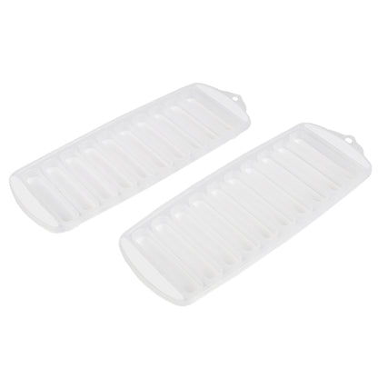 Home Basics Ultra-Slim Plastic Pop-Out Ice Cube Tray, (Pack of 2), White - White