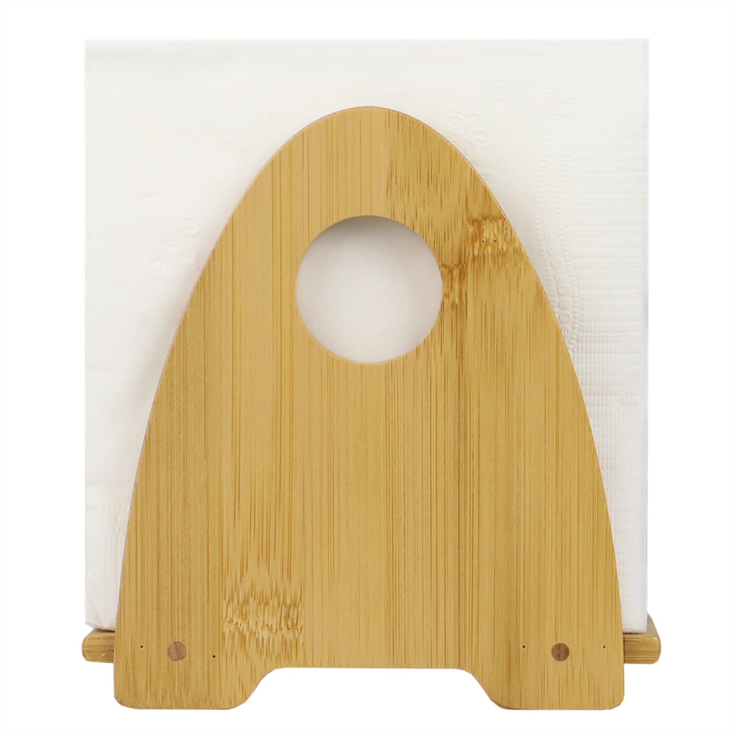 Michael Graves Design Triangle Freestanding Upright Bamboo Napkin Holder, Natural