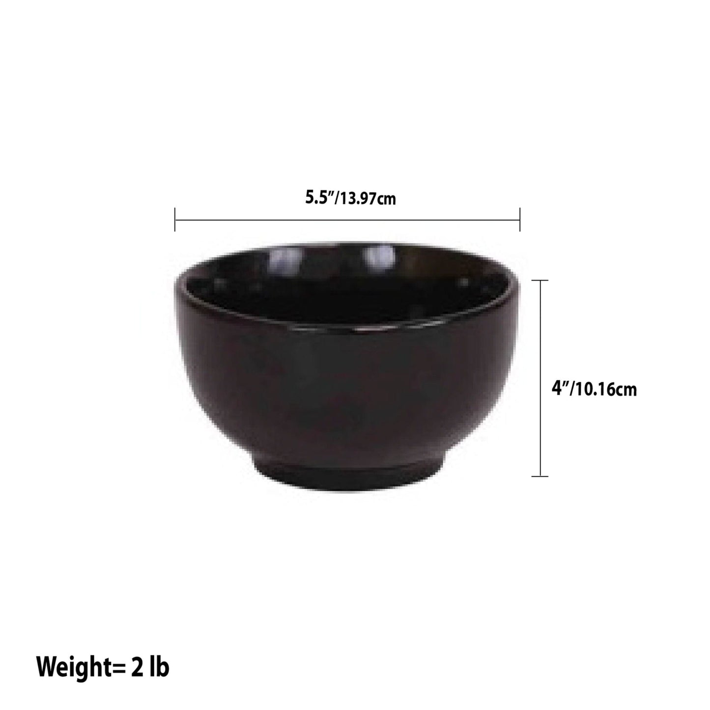 Ceramic Cereal Bowl, Black