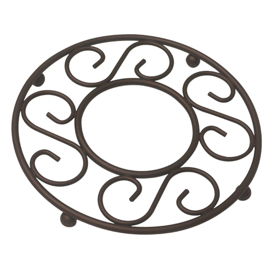 Scroll Collection Steel Trivet, Bronze