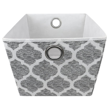 Arabesque Large Non-Woven Open Storage Tote, Grey