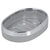 Skylar Oval Ridged ABS Plastic Soap Dish, Grey
