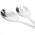 2 Piece Stainless Steel Hosting Serving Set with Hammered Finish Handles, Silver