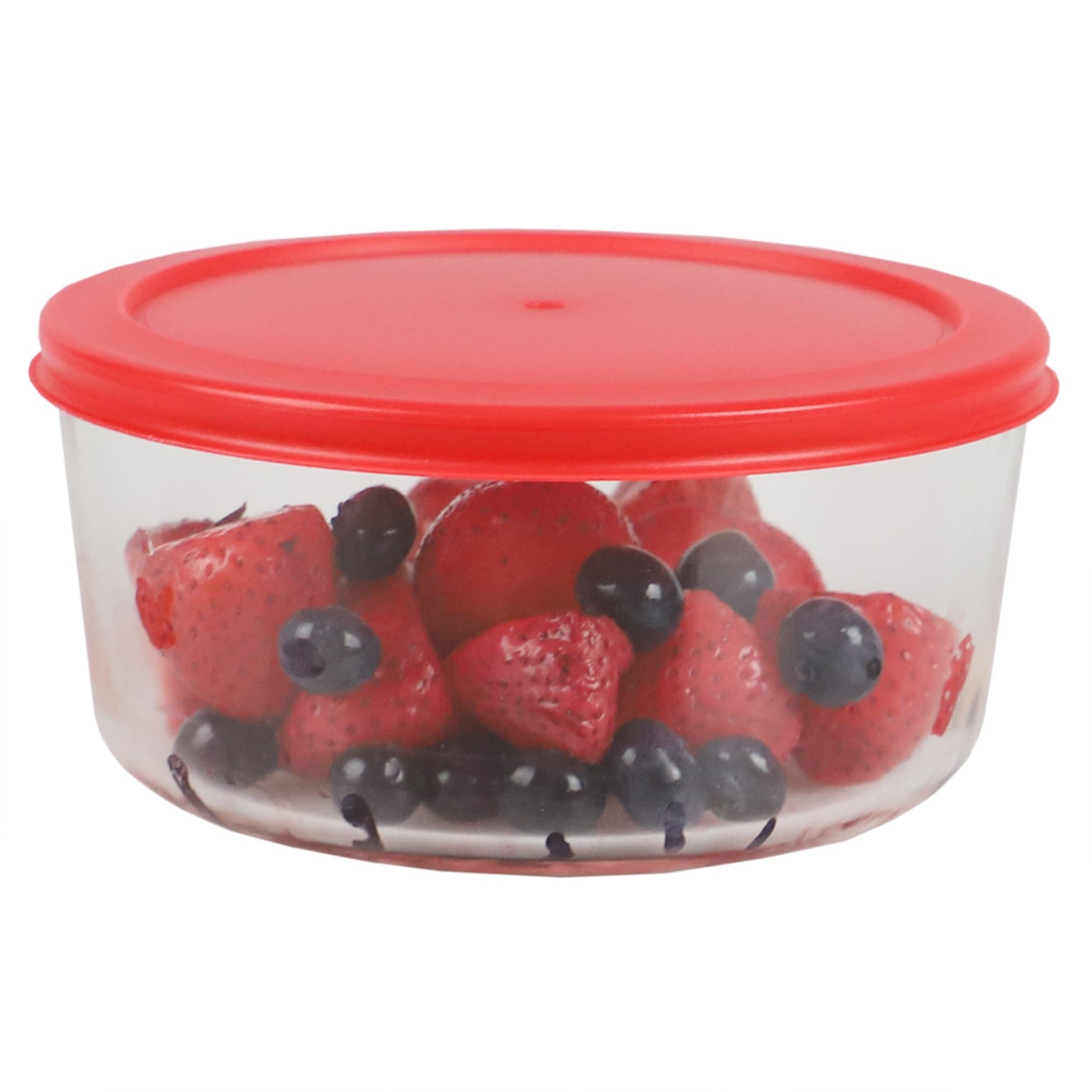 FineDine Glass Food Storage Container with Lid (32 Oz.; 3- or 6