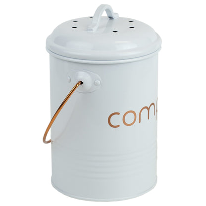 Grove Compact Countertop Compost Bin, White