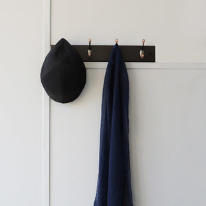 4 Double Hook Wall Mounted Hanging Rack, Brown | STORAGE ORGANIZATION ...