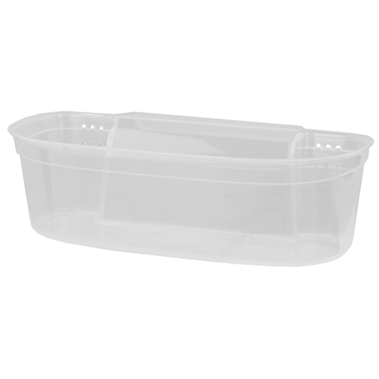 Over the Cabinet Waste Bin Hanging Storage Plastic Basket, Clear