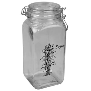 Ludlow 53 oz. Glass Canister with Metal Clasp, Clear