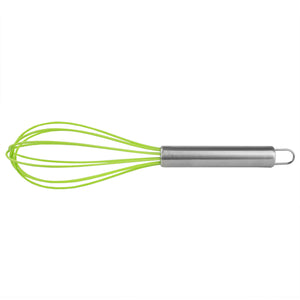 Home Basics Silicone Balloon Whisk with Steel Handle - Green