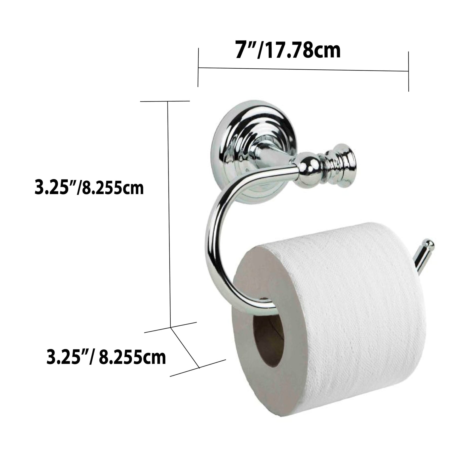 Home Basics Black Metal Heavy Duty Toilet Paper Holder with