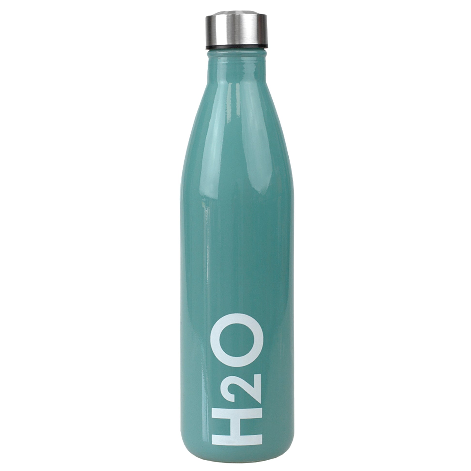 Home Basics Solid 32oz. Glass Travel Water Bottle with Twist-On