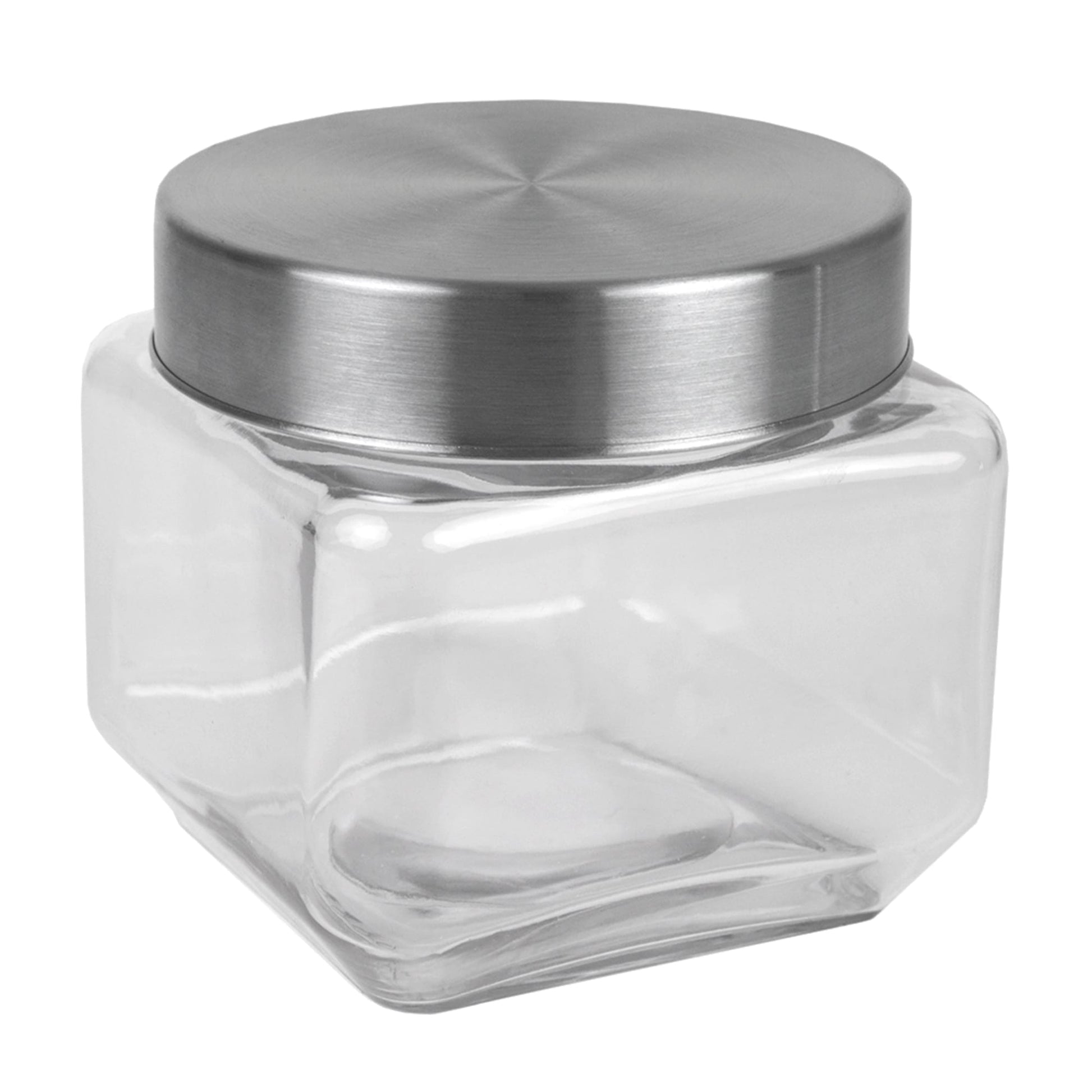 Home Intuition Glass Canister Set with Stainless Steel Lid 4-Piece