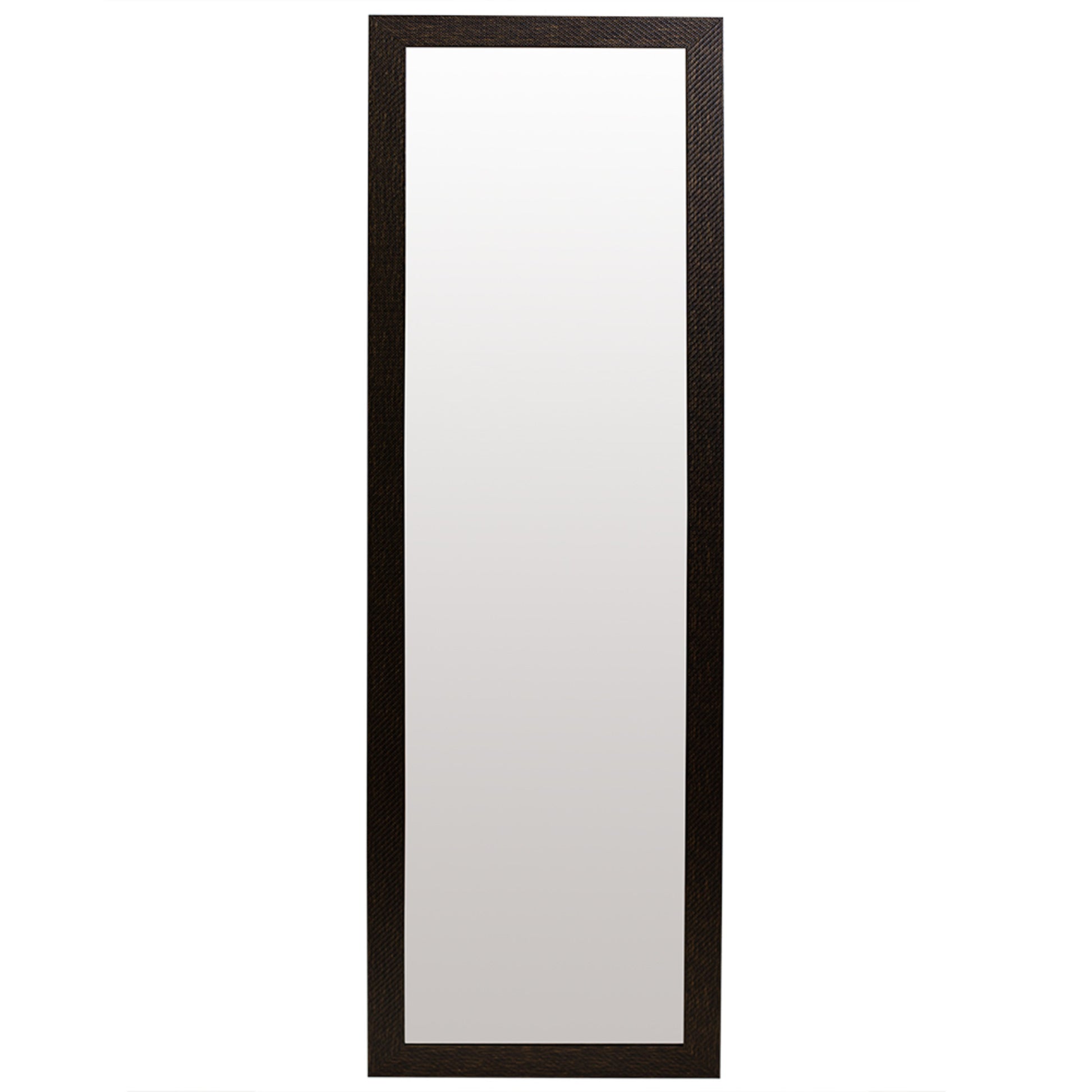 Home Basics Full Length Over the Door Mirror, Brown - Brown