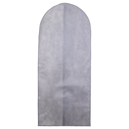 Basics Herringbone Non-Woven Dress Bag with Clear Plastic Panel, Grey