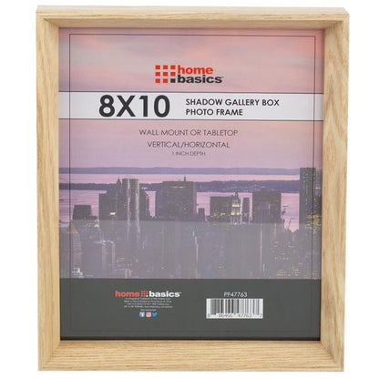 Home Basics 8" x 10 Shadow Box Picture Frame, Natural - Natural
