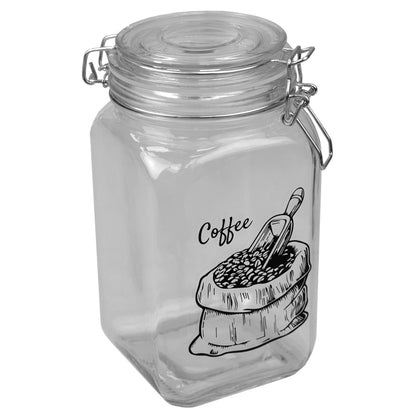 Ludlow 43 oz. Glass Canister with Metal Clasp, Clear