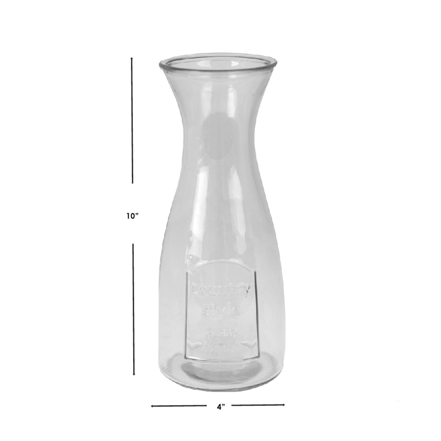 Country Time 33.8 oz Glass  Beverage Carafe Decanter, Clear