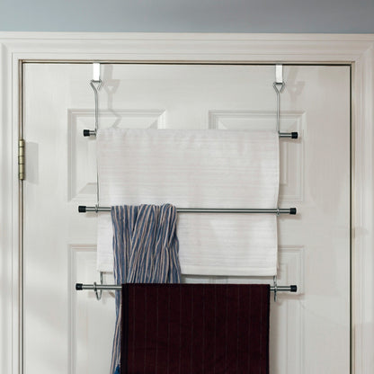 Over-the-Door Chrome Towel Rack