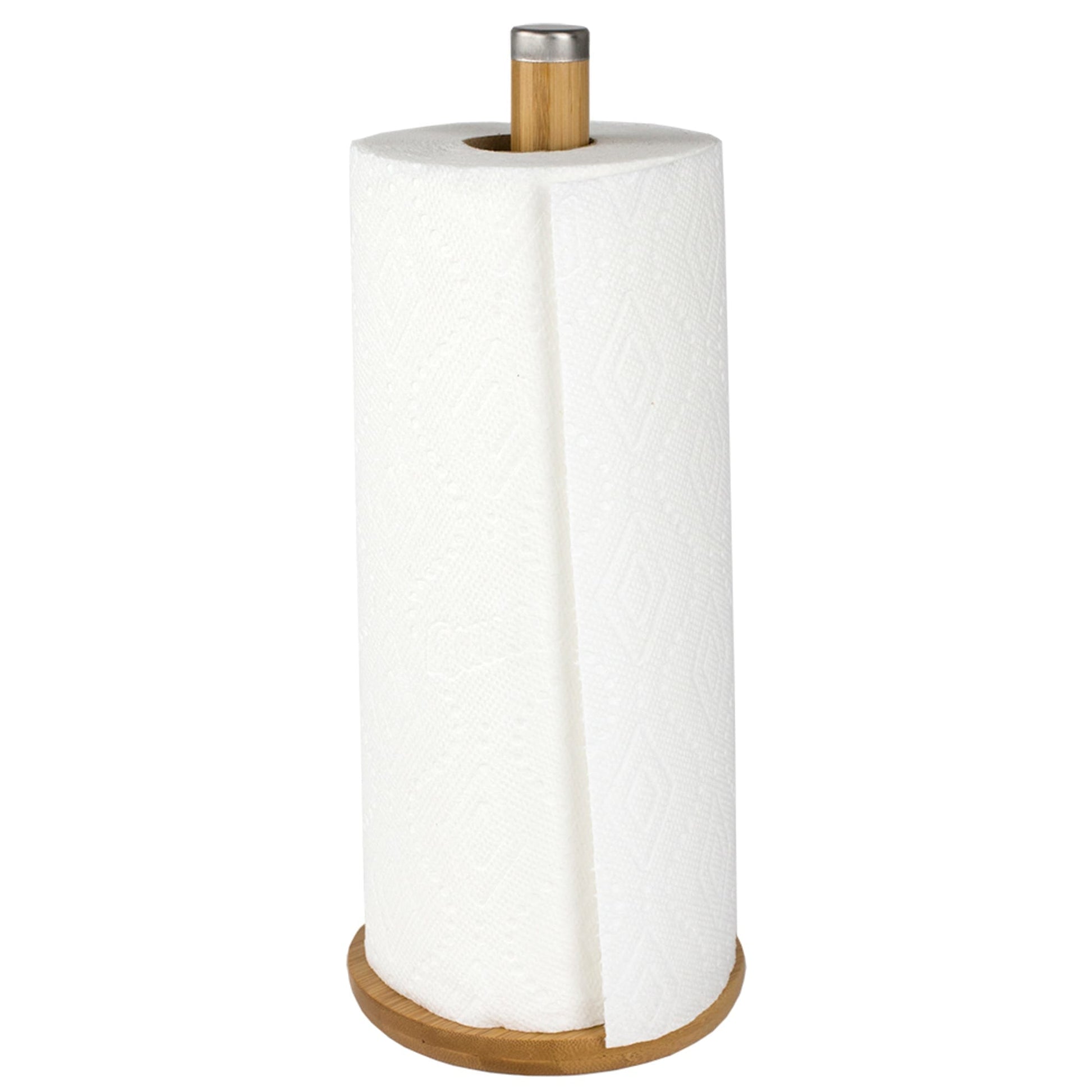 Michael Graves Design Freestanding Bamboo Paper Towel Holder with