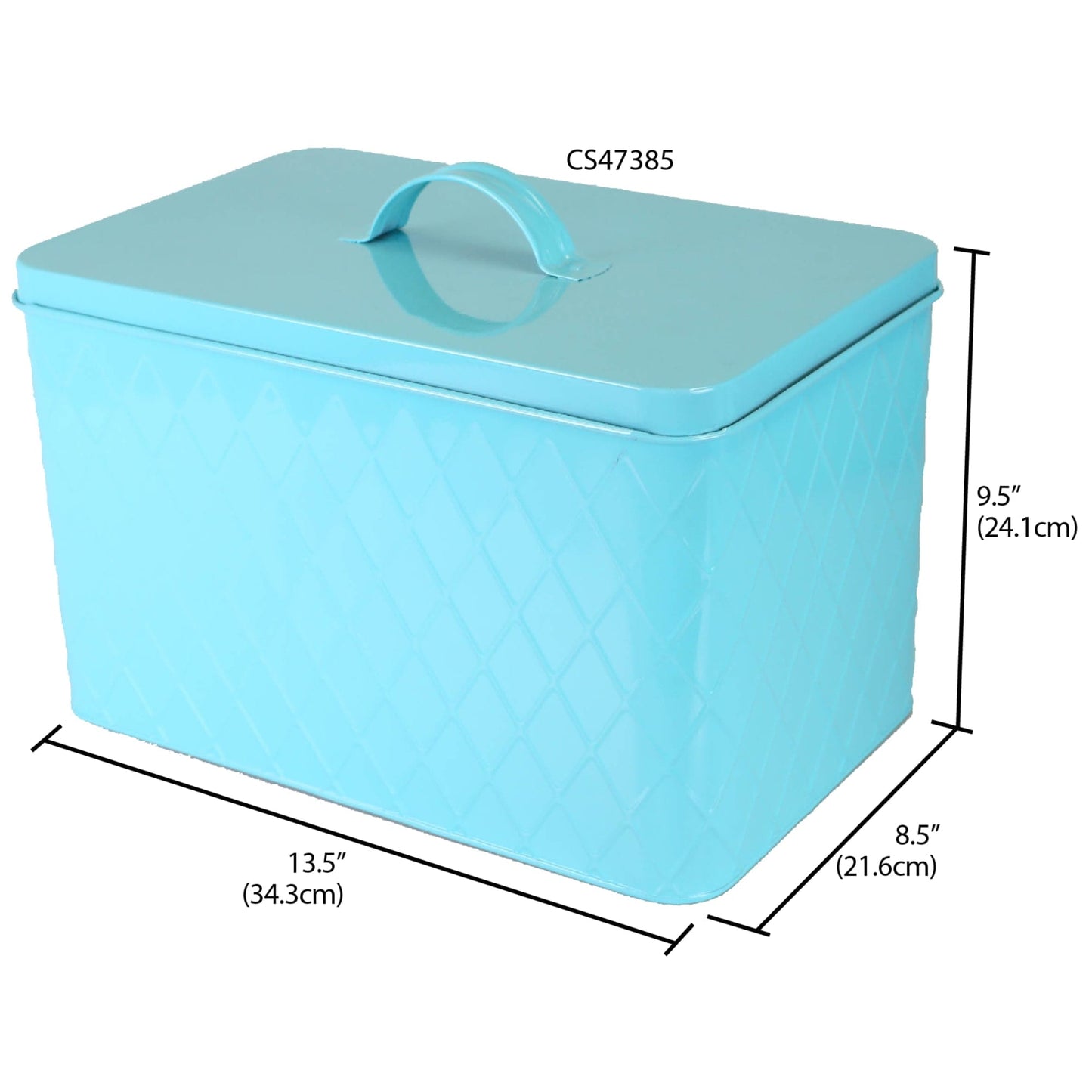 Tin Bread Box, Turquoise