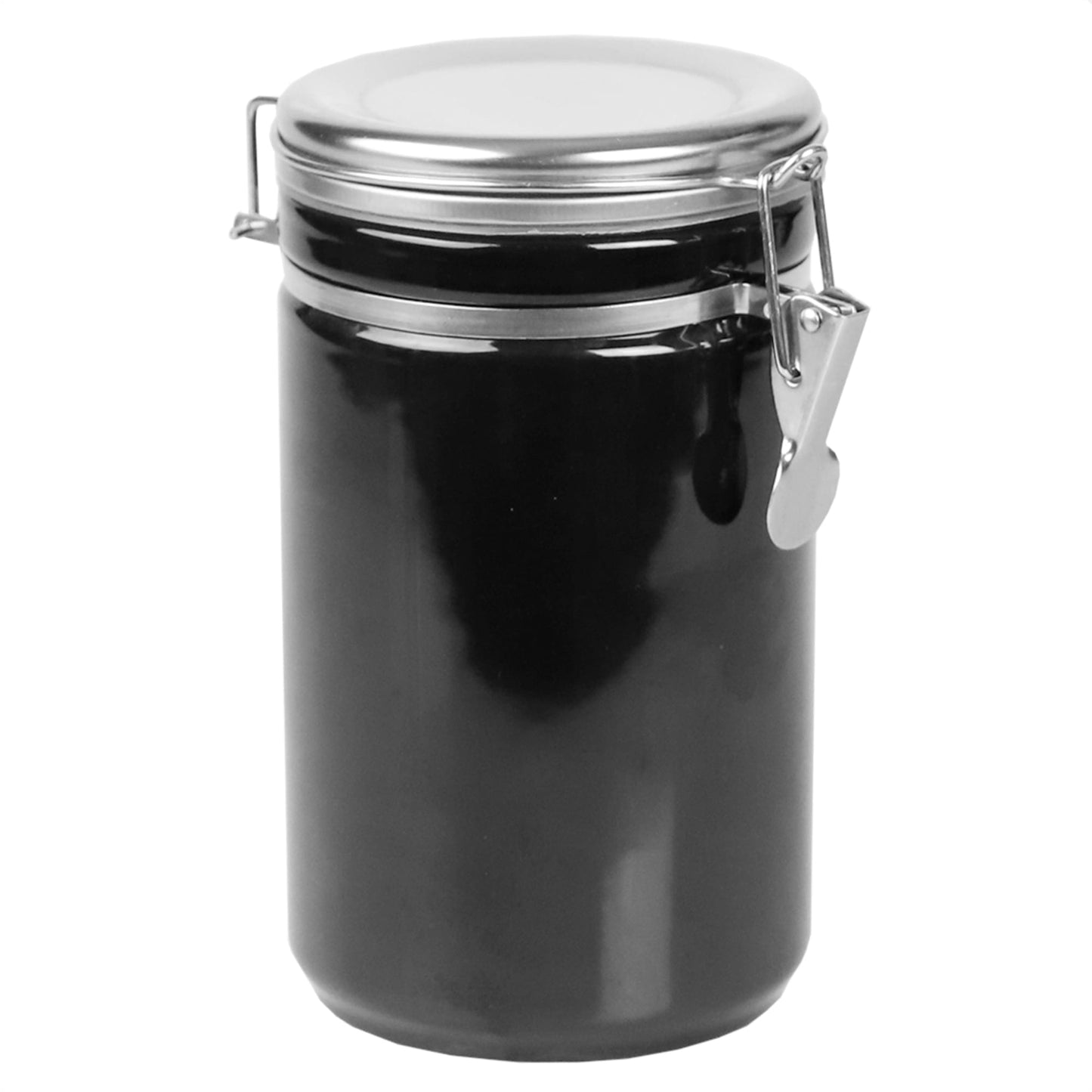 45 oz. Canister with Stainless Steel Top,  Black