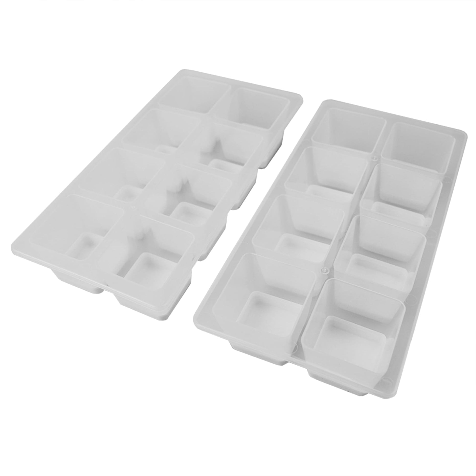 Handy Housewares 2 Jumbo Silicone Push Ice Cube Tray - Makes 8 Large Cubes  - Teal Green 3 pack 
