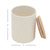 Scallop Medium Ceramic Canister with Bamboo Top