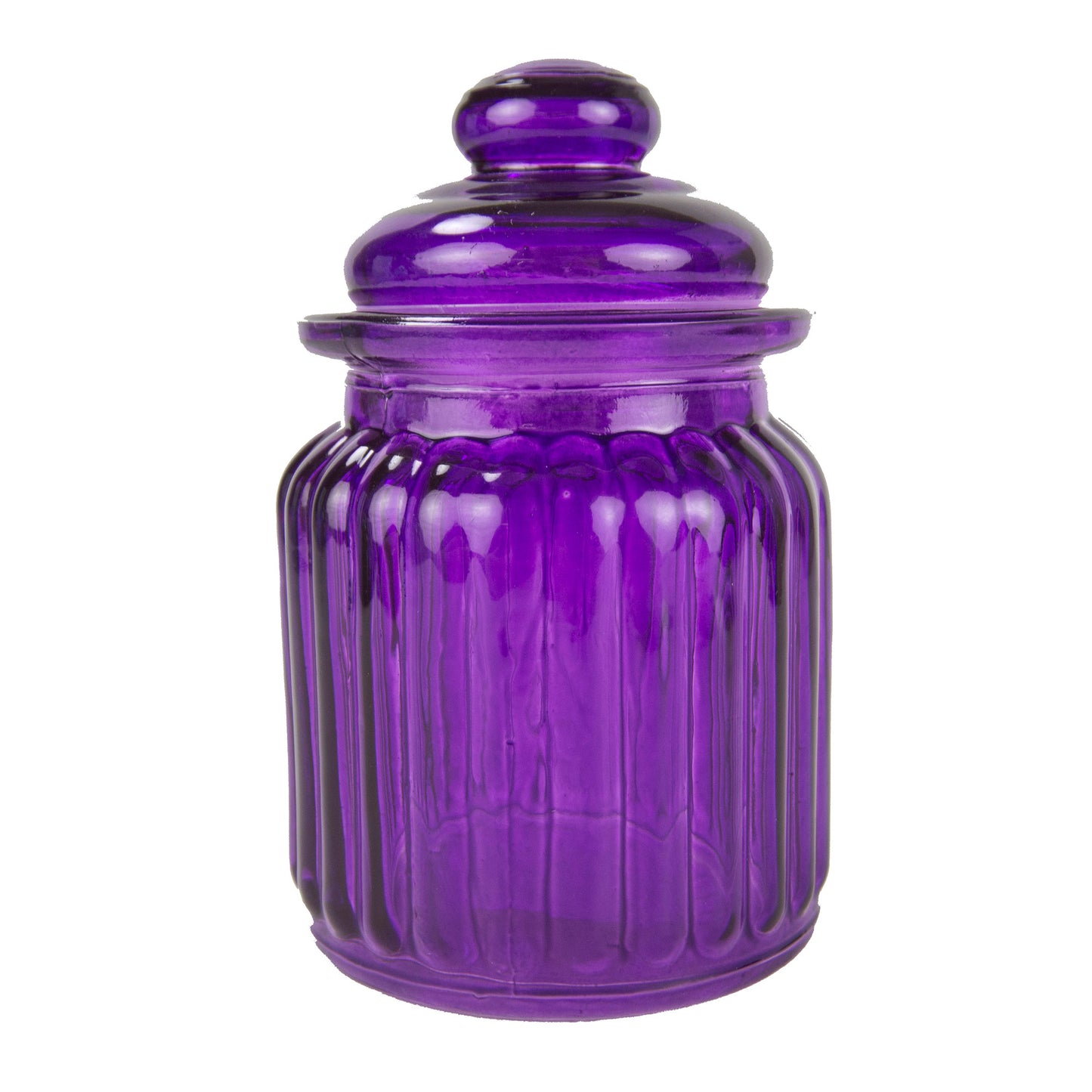Home Basics Mini Glass Party Favor Jar, Purple - Purple