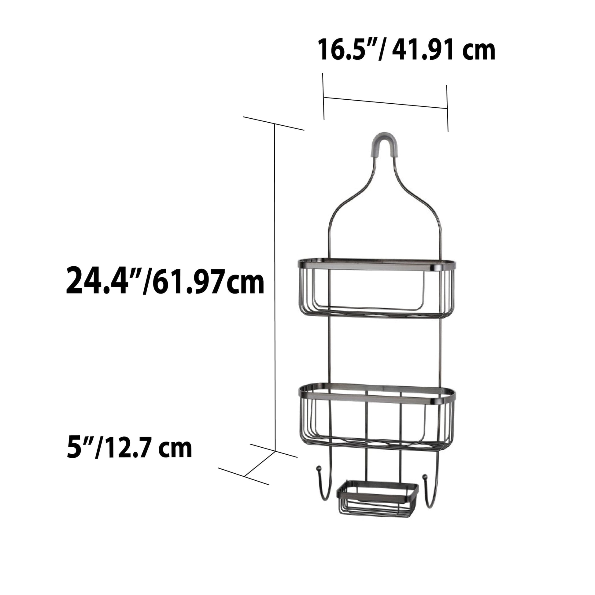 Home Basics Clear Plastic 1-Shelf Hanging Shower Caddy 7.5-in x 3.7-in x  4.75-in in the Bathtub & Shower Caddies department at