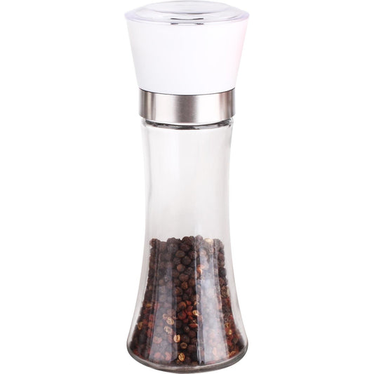 Home Basics Glass Spice Mill - White