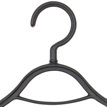 Plastic Hangers, (Pack of 4), Timber Black