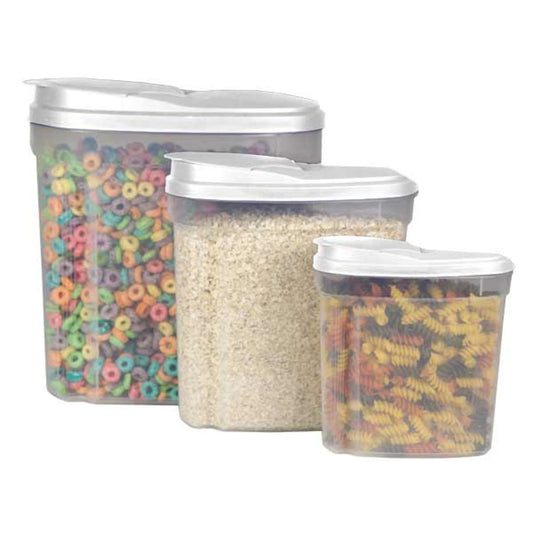 3 Piece Plastic Cereal Container