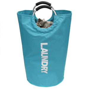 Laundry Bag with Soft Grip Handle, Light Blue
