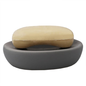 Luxem 4 Piece Ceramic Bath Accessory Set, Grey