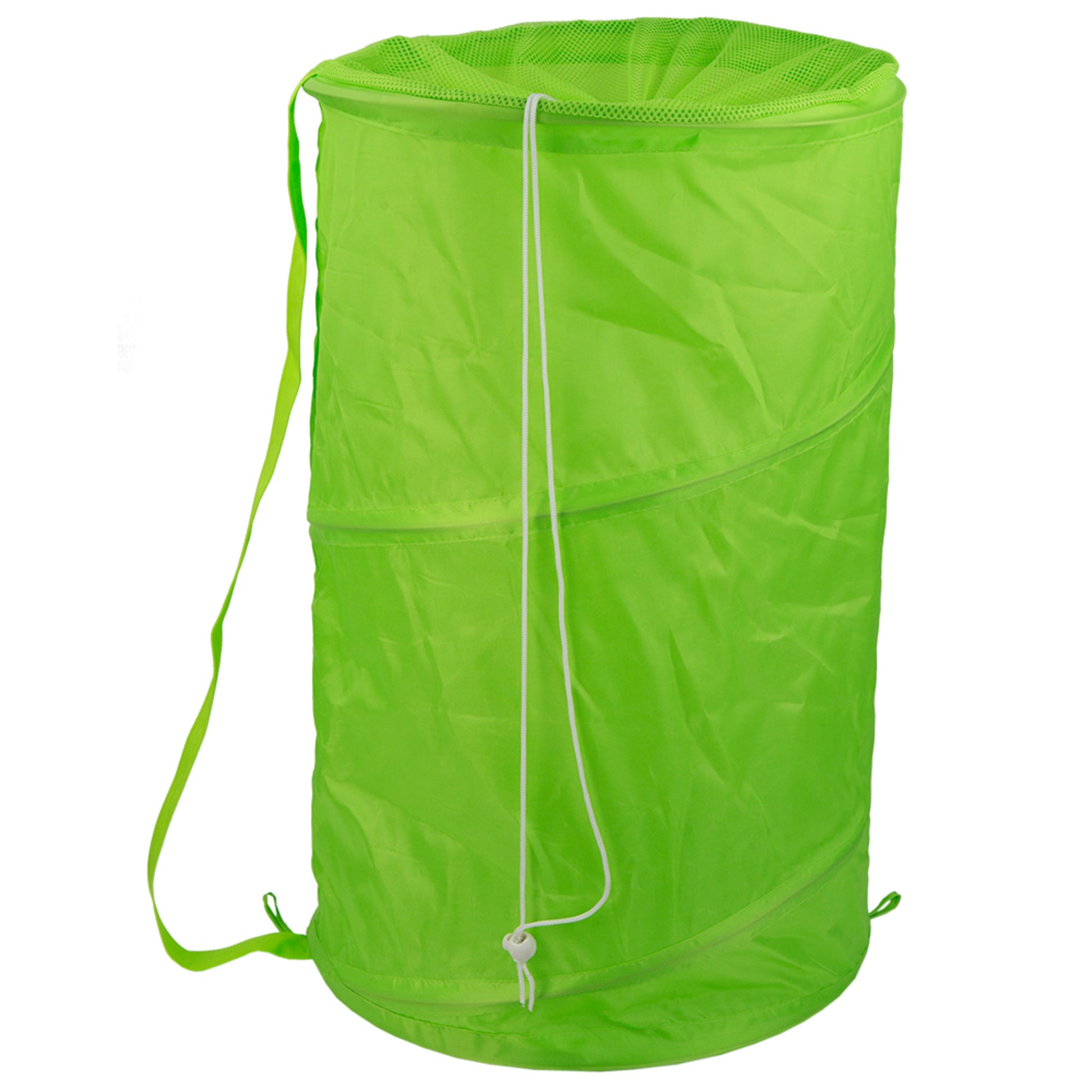 Home Basics Mesh Barrel Laundry Hamper, Green - Green