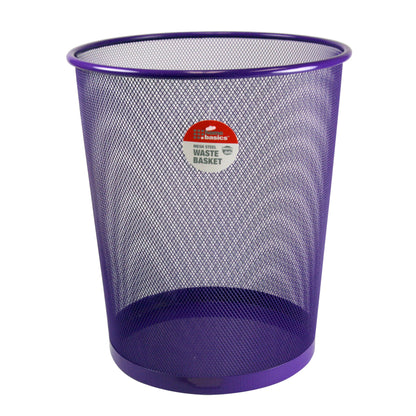 Home Basics Mesh Steel Waste Basket, Purple - Purple