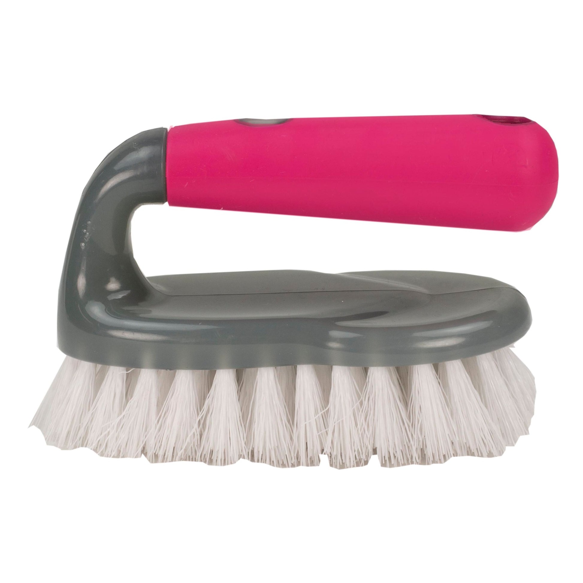 Home Basics Plastic Scrub Brush - Pink