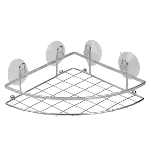 Chrome Plated Steel Suction Corner Caddy