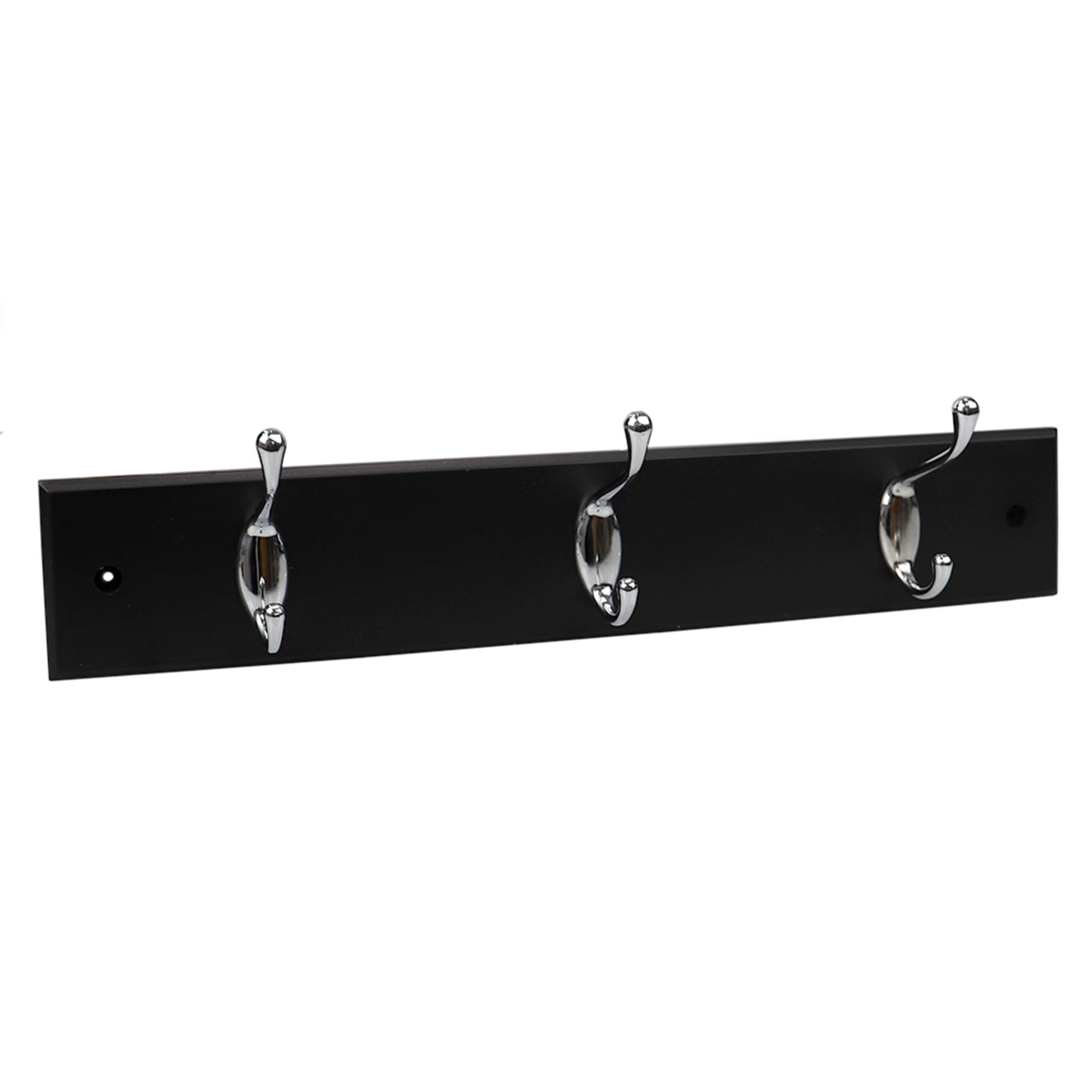 3 Double Hook Wall Mounted Hanging Rack, Black