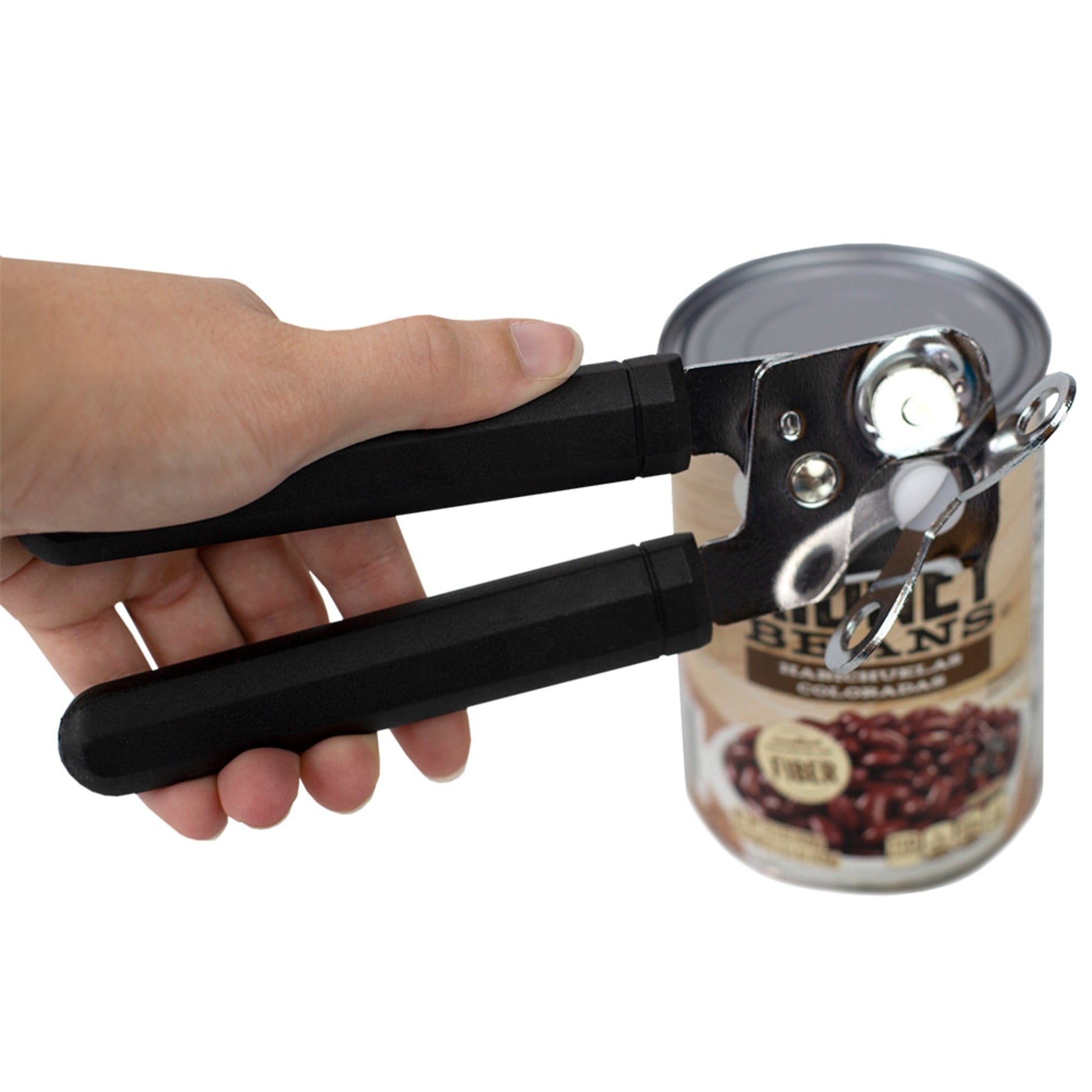 Stainless Steel Manual Handheld Can Opener with Long Smooth Grip
