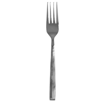Eternity Mirror Finish 4 Piece Stainless Steel Dinner Fork Set, Silver