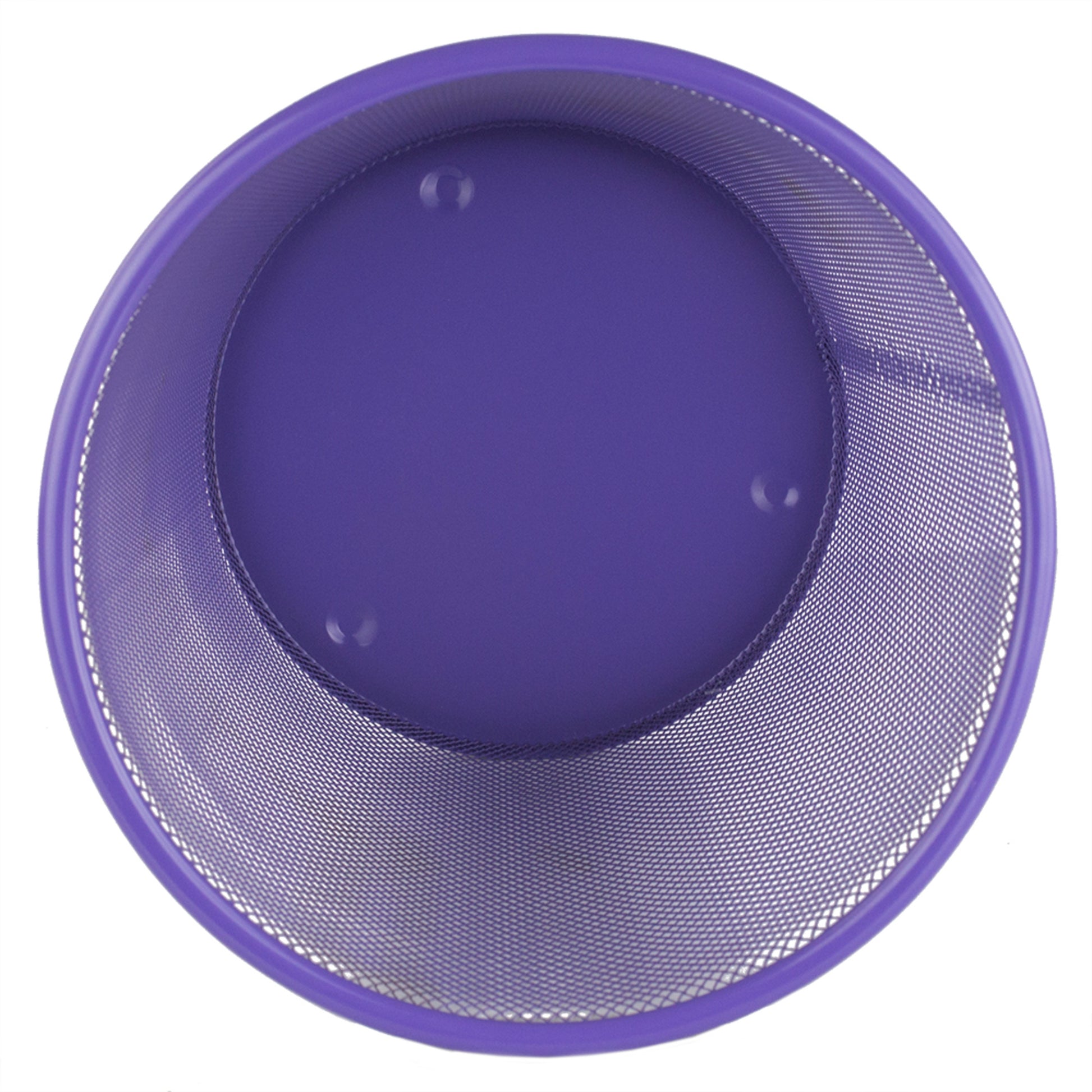 Home Basics Small Mesh Steel Waste Bin, Purple - Purple