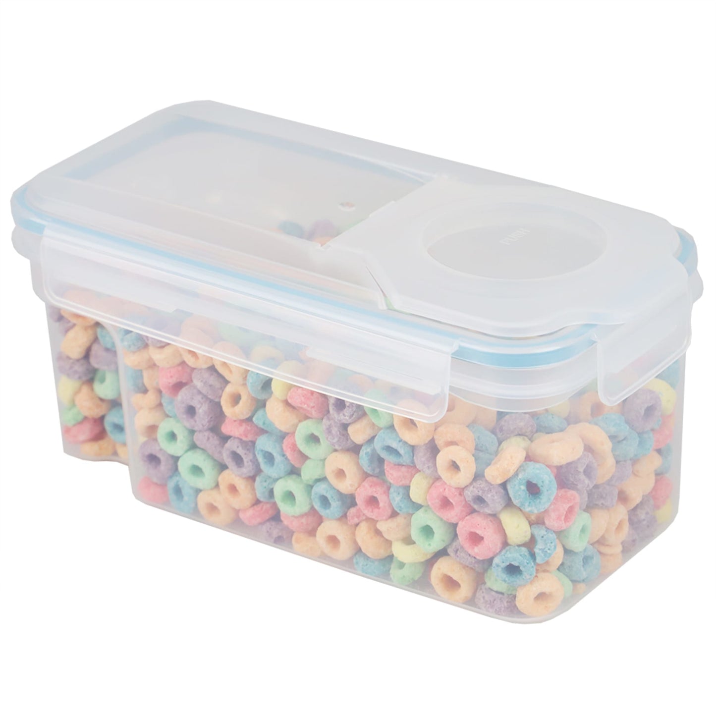 Small Plastic Cereal Dispenser with Pour Spout, Clear