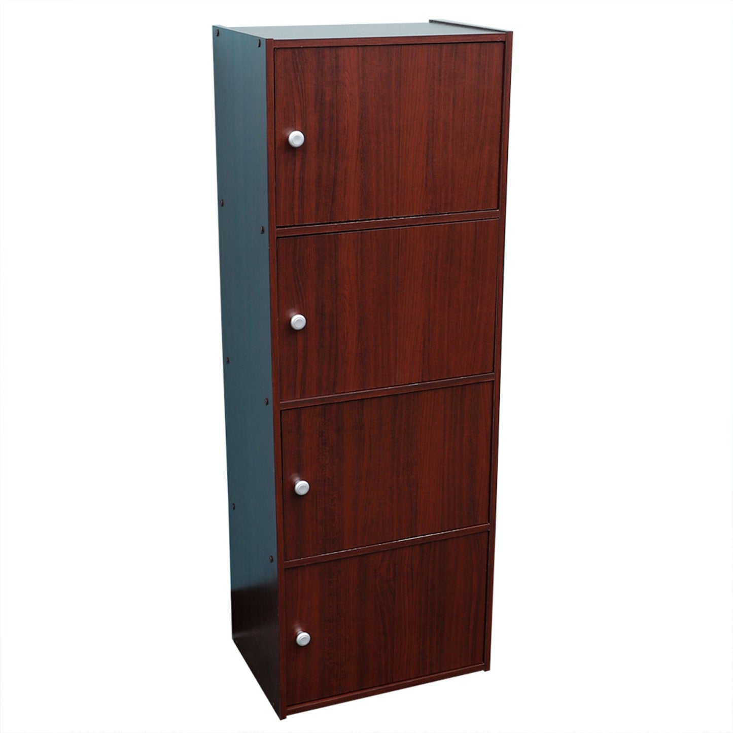 4  Cube Wood Cabinet, Mahogany