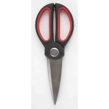 Home Basics Kitchen Shears with Silicone Grip Handles - Red