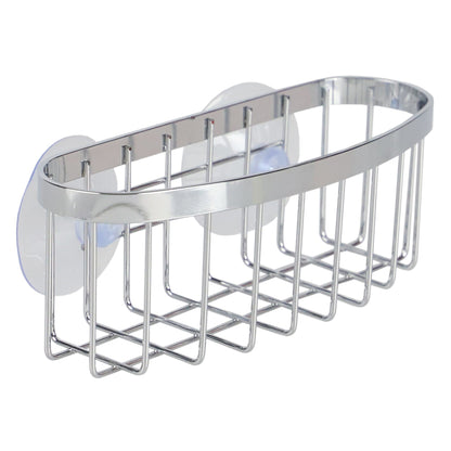 Arc Sponge Holder with Suction Cups, Chrome